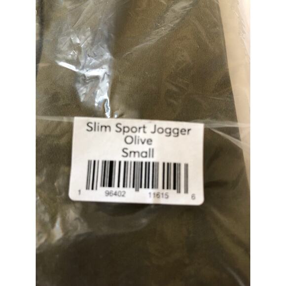 Marine Layer Slim Sport Jogger Pants Rib Drawstring Waist Olive Green NWT Small - Picture 7 of 9